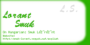 lorant smuk business card